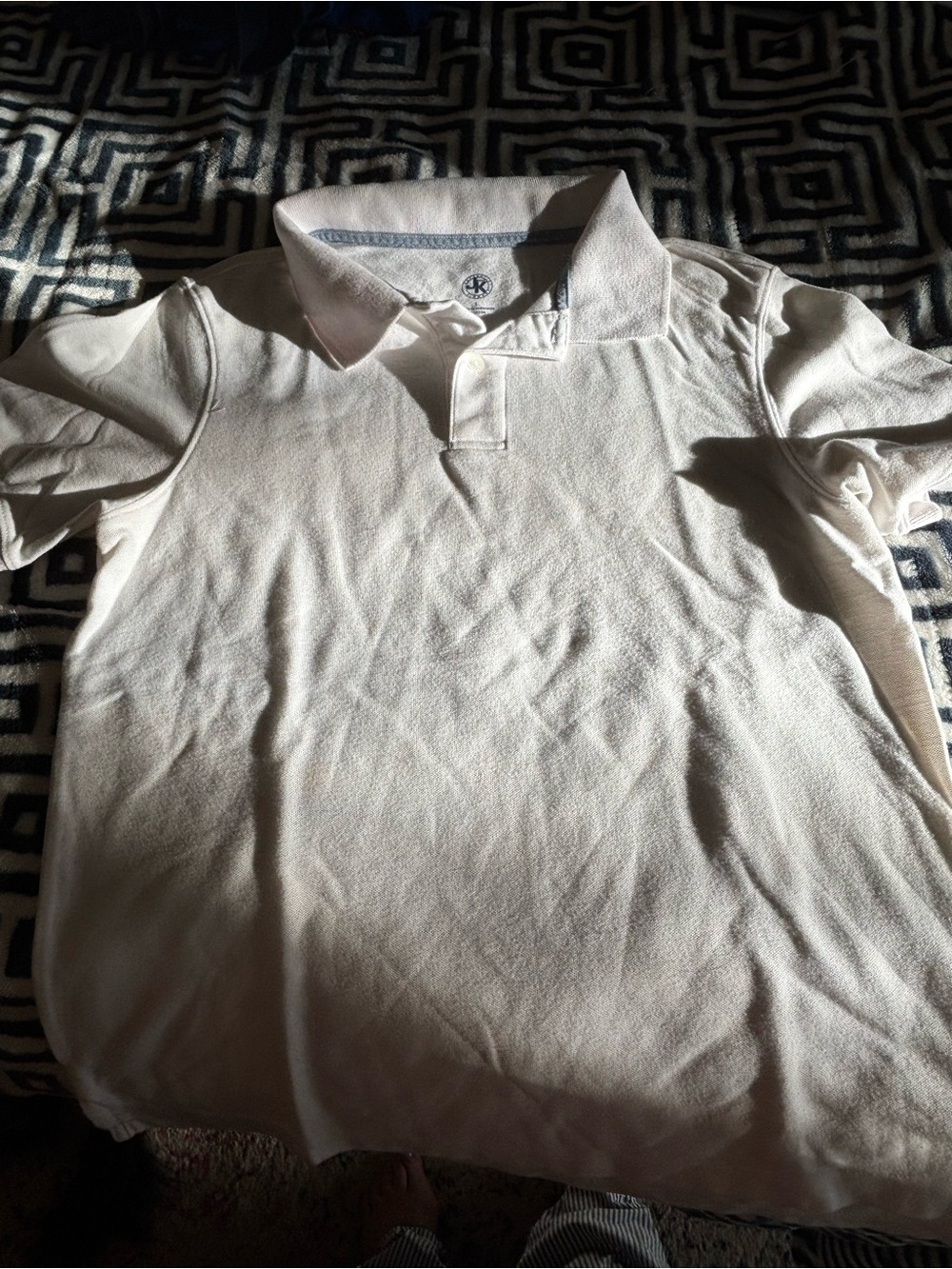 JK Designs White Kids Polo Shirt